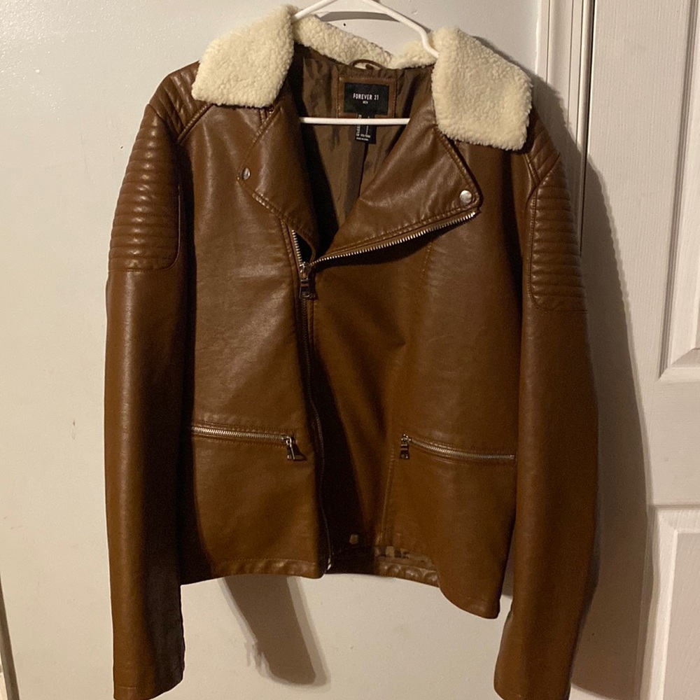 NWOT Faux Leather Moto Jacket.